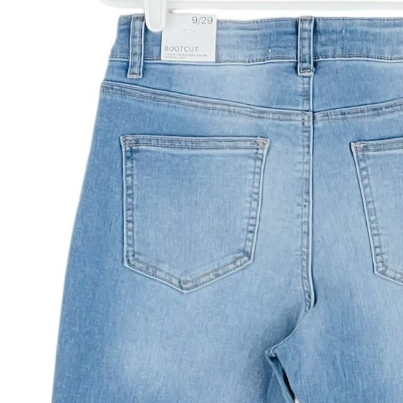 NWT FLYING ANGEL Women's Blue Jeans Size 9/29 Flower Embroidery Boot Cut Stretch - Picture 6 of 15